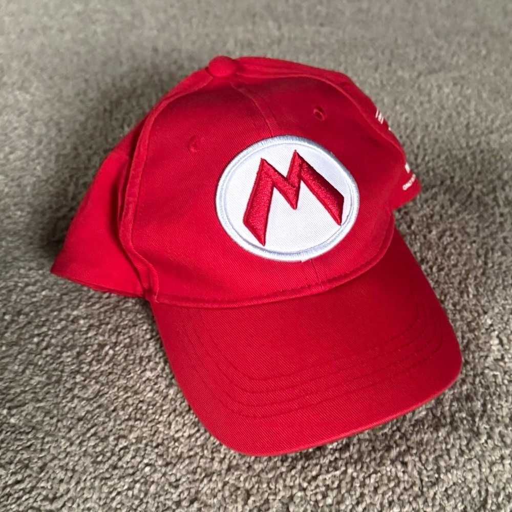 Nintendo Super Mario Bros. Movie Mario Red Adjustable Hat Cap Kids size